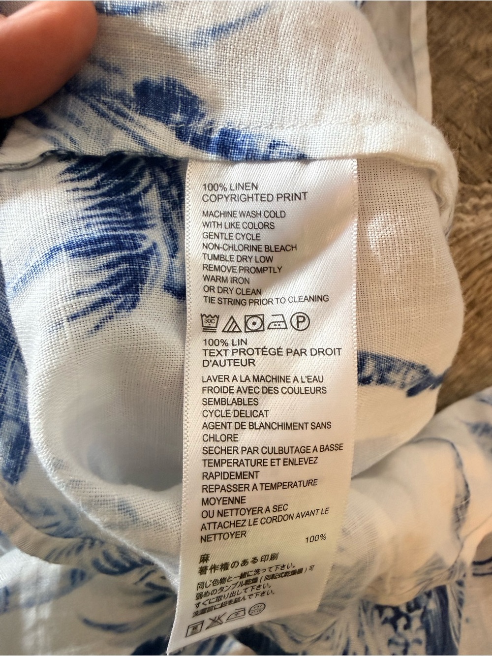 Tommy Bahama Art of Palms 100% Linen Maxi Dress Size Medium - Picture 6 of 7